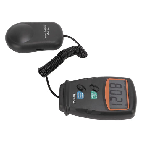 Get Your Lighting Right With A Flexible Illuminance Meter For Office, School, And Factory, 0 To 50000 Lux Range In 3 Gear Modes, Snappy 0.4 Second Sampling, Low Power, Durable ABS Body For Accurate Real Time Light Readings. LX1010B digital light meter with probe and LCD