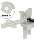 Heavy Duty Engine Coolant Housing Assembly For Cars Quick Swap Thermostat Replacement Kit With No Sweat Fitment And Beat The Heat ABS construction close-up showing detailed design and dimensions.