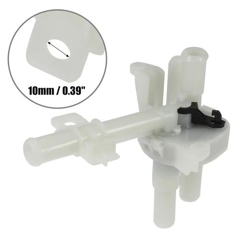 Heavy Duty Engine Coolant Housing Assembly For Cars Quick Swap Thermostat Replacement Kit With No Sweat Fitment And Beat The Heat ABS construction close-up showing detailed design and dimensions.
