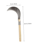 Multipurpose Long Handled Sickle For Gardening With Manganese Steel Blade And Wooden Grip Ergonomic Tool for garden use