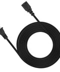 Two Prong Extension Cord With Two Outlets Three Foot Polarized Power Cable 125V 10A NEMA 1-15P To 1-15R Black