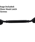 Heavy Duty 6 Inch Black Door Latch And Gate Latch With Rustic Cabin Hook And Eye Privacy Lock For Barn Doors package contents