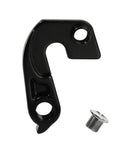Black finish aluminum derailleur hanger with bolt for Specialized bikes. Fits Demo Enduro Epic Era Stumpjumper models.