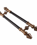 European Style Retro Door Pull Handle Aluminum Alloy Push Pull Barn Handle For Wood Glass And Sliding Doors With Easy Install Fittings Included