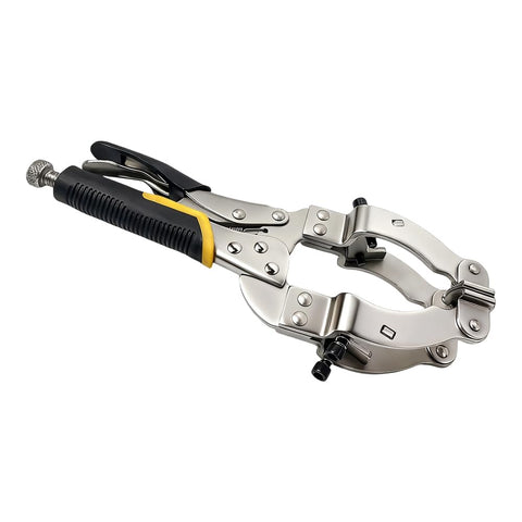 Locking C Clamp Pipe And Tube Clamp With Four Non Slip Pads 11 Inch Heavy Duty Adjustable Welding Clamp for Round Tube