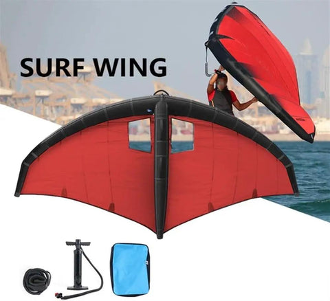 Wind Wing Foil For Surfing And Kitesurfing, Inflatable Handheld Foil Wing Kite with Dope TPU Canopy and Accessories
