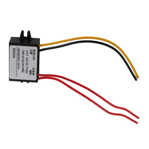 Badass Waterproof Step Down Voltage Converter AC DC Power Module With IP67 Sealing And Overload Protection Zero Hassle 12V Adapter, compact design with three wires.