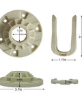 Ultra Durable Upgraded Washer Basket Driven Hub Kit W10528947 For Maytag Whirlpool Kenmore Washers Fits Mvwx655dw1 Mvwx655dw2 Wtw5000dw0 Wtw5000dw1 Wtw5000dw2 Wtw5000dw3 Mvwc565fw1 Includes Drive Block Retainer, beige plastic, 3.7in