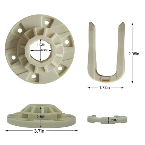 Ultra Durable Upgraded Washer Basket Driven Hub Kit W10528947 For Maytag Whirlpool Kenmore Washers Fits Mvwx655dw1 Mvwx655dw2 Wtw5000dw0 Wtw5000dw1 Wtw5000dw2 Wtw5000dw3 Mvwc565fw1 Includes Drive Block Retainer, beige plastic, 3.7in