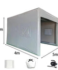 Inflatable Golf Practice Cage 5m L By 4m W By 3.3m H for Indoor Outdoor Training with HD projection screen, side view