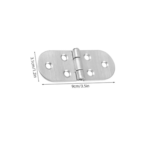 Stainless Steel Desk Hinges Flip Top 4 Pack With Round Edges, Smooth Quiet Operation For Folding Tables And Furniture, Easy Install Hardware