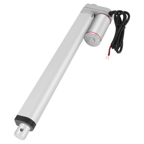 Heavy Duty 24V Electric Linear Actuator With 200mm Stroke 750N Push Pull Permanent Magnet DC Motor shown in side view on white background