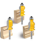 Master Slick Woodwork With This Killer Architectural Molding Router Bit Set Boasting Three Classic Profiles And A Secure Quarter Inch Shank ideal for shaping wood with C3 carbide blades.