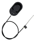 Straight Up Universal Recliner Release Cable Replacement With Heavy Duty Aluminum Spring Pull Handle simple swap shown in black.