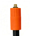 Heavy Duty Air Pump Hose Connector With Locking Air Chuck For Std Tire Valves And Fine Thread Tire Inflator Hose Adapter Fits Car Motorcycle Bike For Rescue Work With Screw Clamp Flex Ranging 16Cm To 100Cm For Quick Fixes Any Time Keep Your Ride Safe, orange hose connector with brass thread and braided hose