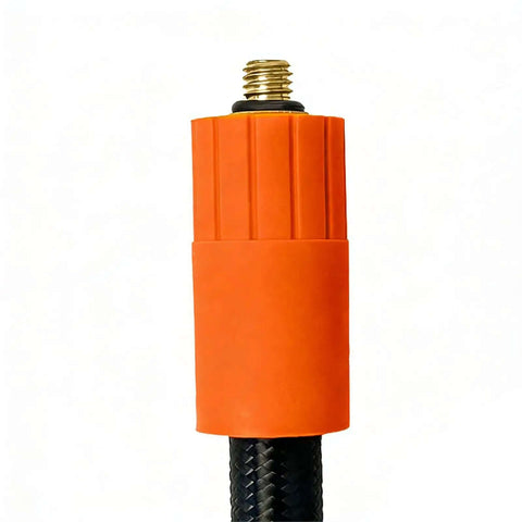 Heavy Duty Air Pump Hose Connector With Locking Air Chuck For Std Tire Valves And Fine Thread Tire Inflator Hose Adapter Fits Car Motorcycle Bike For Rescue Work With Screw Clamp Flex Ranging 16Cm To 100Cm For Quick Fixes Any Time Keep Your Ride Safe, orange hose connector with brass thread and braided hose
