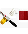 Badass Handheld Electric Belt Sander With Seven Adjustable Speeds And Killer Apex Edge Sharpening Setup features belts and tools.