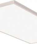2x4 LED Flat Panel Light Switchable CCT 3500K 4000K 5000K Flicker Free Ceiling Panel Fixture for garage, closet, or kitchen, angled view