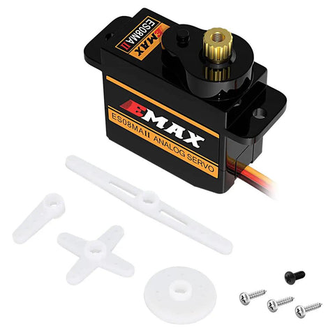 Emax ES08MAII 12g Analog RC Servo For 1 24 Axial SCX24 Bronco JLU Gladiator C10 Deadbolt B17 Upgrade Parts with accessories