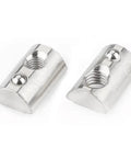 Roll In T Nut With Ball Spring M3 Size Nickel Plated Carbon Steel T Slot Nut For 2020 Series Aluminum Extrusion Rails Pack Of 50