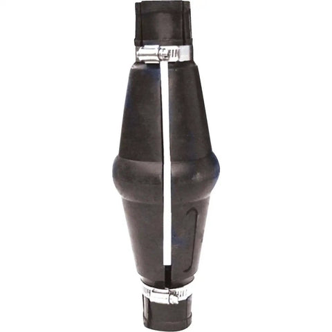 Rubber Torque Arrestor for Submersible Well Pumps, durable molded rubber shield fits 4 to 8 inch well casings, front view