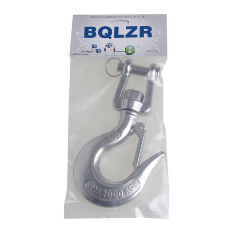 304 Stainless Steel American Type Swivel Lifting Clevis Chain Hook With Latch in packaging, 1000Kg limit, 360 degree rotation