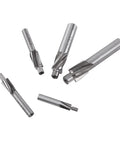Set of Dope Pro Grade 5 Piece Counterbore Drill Bit Set With HSS Aluminum Straight Shank Four Flute End Mills M3 To M8.