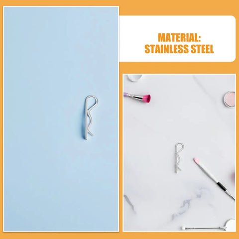 Rugged 8 Piece Stainless Steel R Style Cotter Pins Wavy Design sturdy locking hitches pin on blue background.