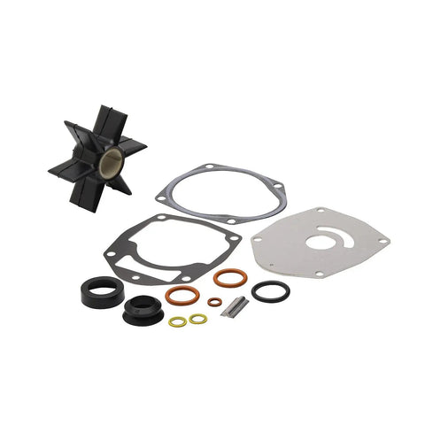150HP Four Stroke Outboard Maintenance Kit For Serial 1B905505 And Up Includes Oil Filter, Fuel Filters, Four Spark Plugs, Thermostat Kit, Water Impeller Kit, Gearcase Seals, Anodes, Alternator Belt components