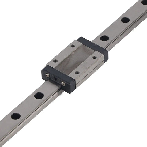 Black Linear Rail Guide 12mm Wide 550mm Length Miniature Precision Linear Motion System With Four Point Contact Block For Small Automation Projects Pro close-up