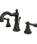 American Classic Widespread Bathroom Faucet in Oil Rubbed Bronze with 8 to 16 Inch Deck Mount 3 Hole Installation Ceramic Disc Cartridge
