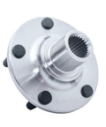 Front Wheel Bearing Hub Assembly For 2010 2013 Ford Transit Connect Front Position 5 Lug Set Of 2 Plug And Play Direct Fit Replacement OE Quality ISO TS 16949 Certified Replaces 518519 BR930529K 7T161104AA shown in a close-up view of a single hub.