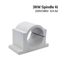 Hella Durable 3KW Water Cooled Spindle Kit Runs Sweet With 220V Drive Includes Steel Grip ER20 Collet Chuck And Reliable 80W Coolant Pump Built For Weekend Pros spindle mount for 3kw motor, durable white material, suitable for CNC applications.