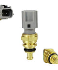 DOICOO coolant temperature sensor with gray plastic connector and brass threaded body (XS6Z12A648BA)