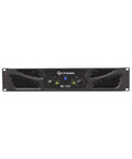 XLi1500 Two Channel Power Amplifier 900 Watt Bridged 8 Ohm Pro DJ PA Stage Amplifier Black front panel with cooling vents and controls