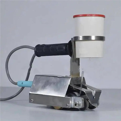 Pro Level Handheld Cycloid Veneer Stitching Machine With 60W Power and Heavy Duty Steel Body for Crisp Wood Panel Patchwork.