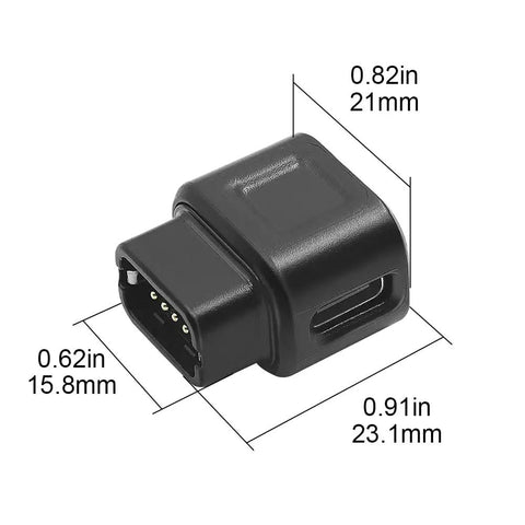 Dimensions of Shimano EW EC300 4 Pin To Type C Converter And 12 Speed Di2 Charger Cable Dual C Port Trail Ready Outdoor Charging Setup For Bicycle Electronic Shifter Black All Weather Ready