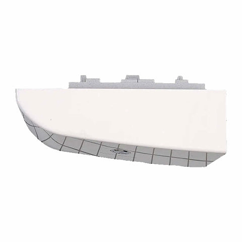Replacement Dispenser Drawer For Laundry Machines Model 137440406, angled view of white and gray OEM part