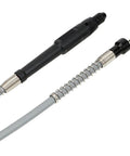 Built Different Flexible Shaft Grinder Handle With 0.3 To 3.2mm Quick Swap Drill Chuck For Rotary Tools, close-up view of flexible shaft attachment.