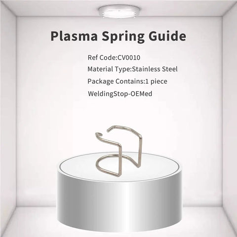 Stainless steel plasma spring from 24Piece Plasma Cutter Spare Parts Kit For S25 S25K S30 S35 S45 Torches on display stand