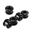 10 Pack M8 Bike Chainring Bolts Set 7075 Aluminum Alloy Crankset Nuts Chain Wheel Screws For Road Mountain BMX MTB Fixie Durable Lightweight Corrosion Resistant Anodized Finish shown in black anodized finish