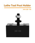 Six Piece AXA Wedge Type Quick Change Tool Post Set For Lathe 12 Inch Swing Dia 250-104 holder front view