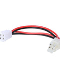 Plug And Play Shortwave Radio Power Cable Adapter 4 Pin To 6 Pin Connector, durable PVC line, red and black wire, close-up view.