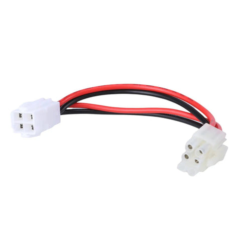 Plug And Play 4 Pin To 6 Pin Shortwave Radio Power Cord Adapter Cable for outdoor communications, red and black wires with connectors