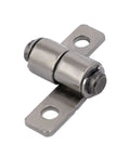 Heavy Duty Friction Hinge With 360 Degree Rotation And 0.8 Nm Torque Right Piece Silver Tone Two Mounting Holes 18 By 28.5 By 8 Mm Metal Construction