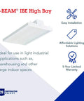 Workhorse High Bay LED Shop Light 12,000 Lumens Daylight 5000K Dimmable MVOLT 120-277V ceiling fixture shown in use.