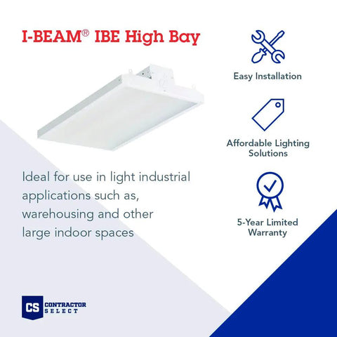 Workhorse High Bay LED Shop Light 12,000 Lumens Daylight 5000K Dimmable MVOLT 120-277V ceiling fixture shown in use.