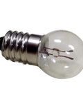 Close-up of a single E10 mini screw base light bulb, part of the 50 Pack Of Premium E10 Mini Screw Base Light Bulbs Running On 1.5V Dc.