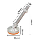 Rock Solid Boss Tier Leveling Screws Featuring Dead Nuts 304 Stainless Steel Swivel Pads 80X24Mm with rubber base and M24 threads.