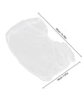 50 Pack Top Shelf Disposable Nonwoven Hair Nets For Cleanrooms And Kitchen Sites, measuring 35cm x 18cm, made of white nonwoven fabric.